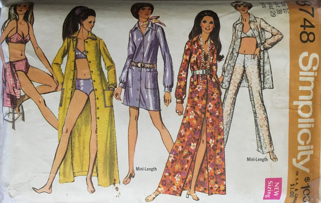 Simplicity 8748 Sewing Pattern (Vintage) CUT