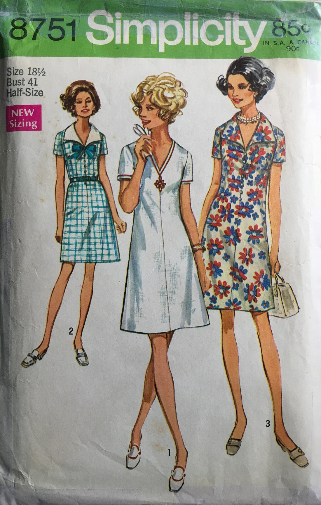 Simplicity 8751 Sewing Pattern (Vintage) CUT