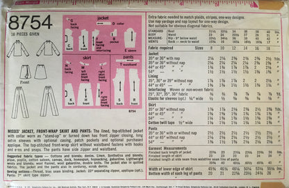 Simplicity 8754 Sewing Pattern (Vintage) UNCUT