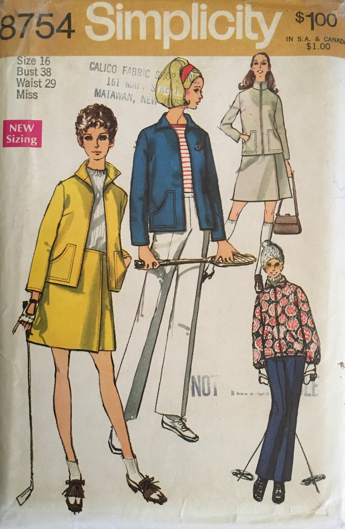 Simplicity 8754 Sewing Pattern (Vintage) UNCUT