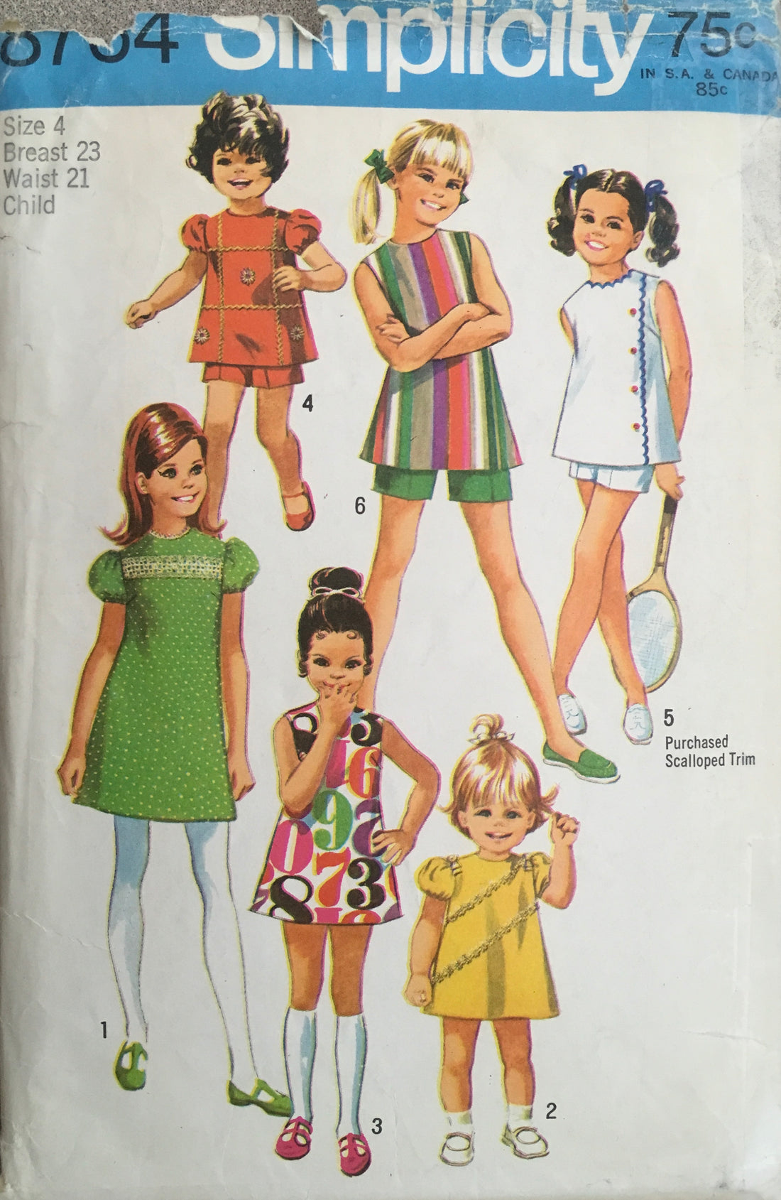 Simplicity 8764 Sewing Pattern (Vintage) CUT