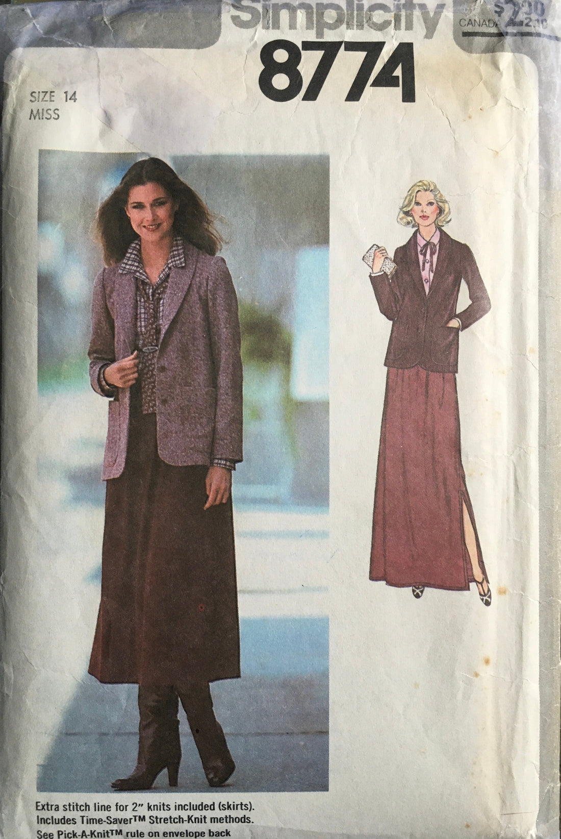 Simplicity 8774 Sewing Pattern (Vintage) CUT