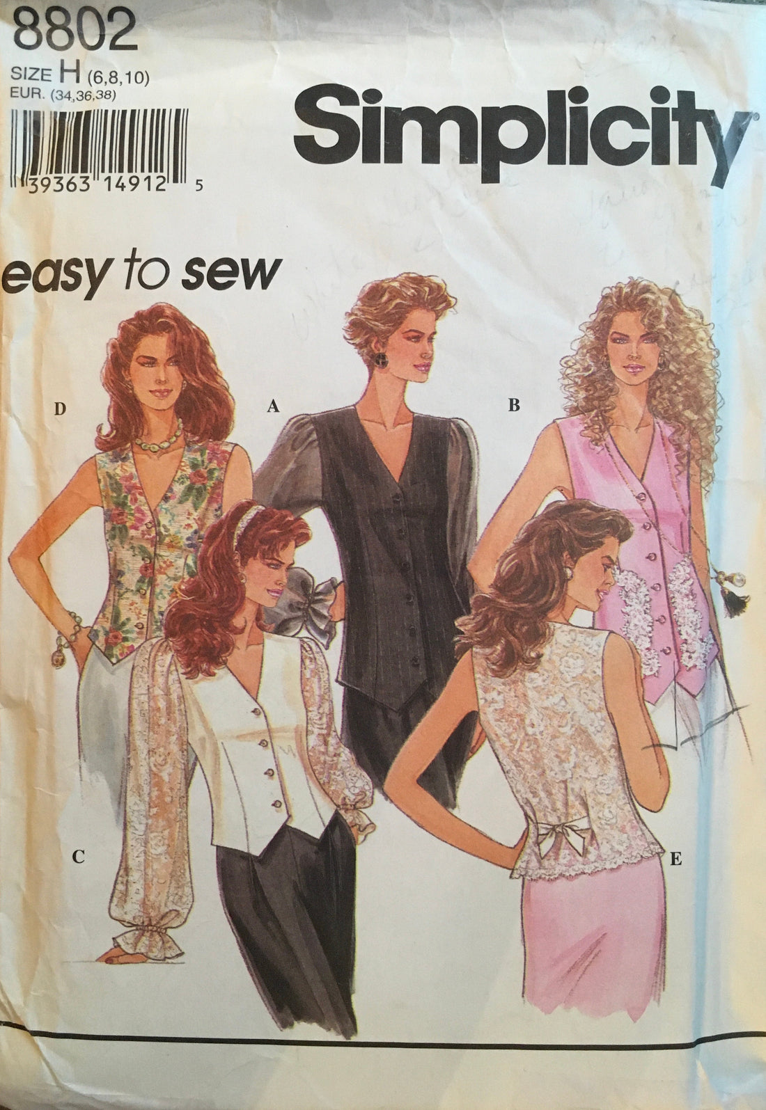 Simplicity 8802 Sewing Pattern (Vintage) CUT
