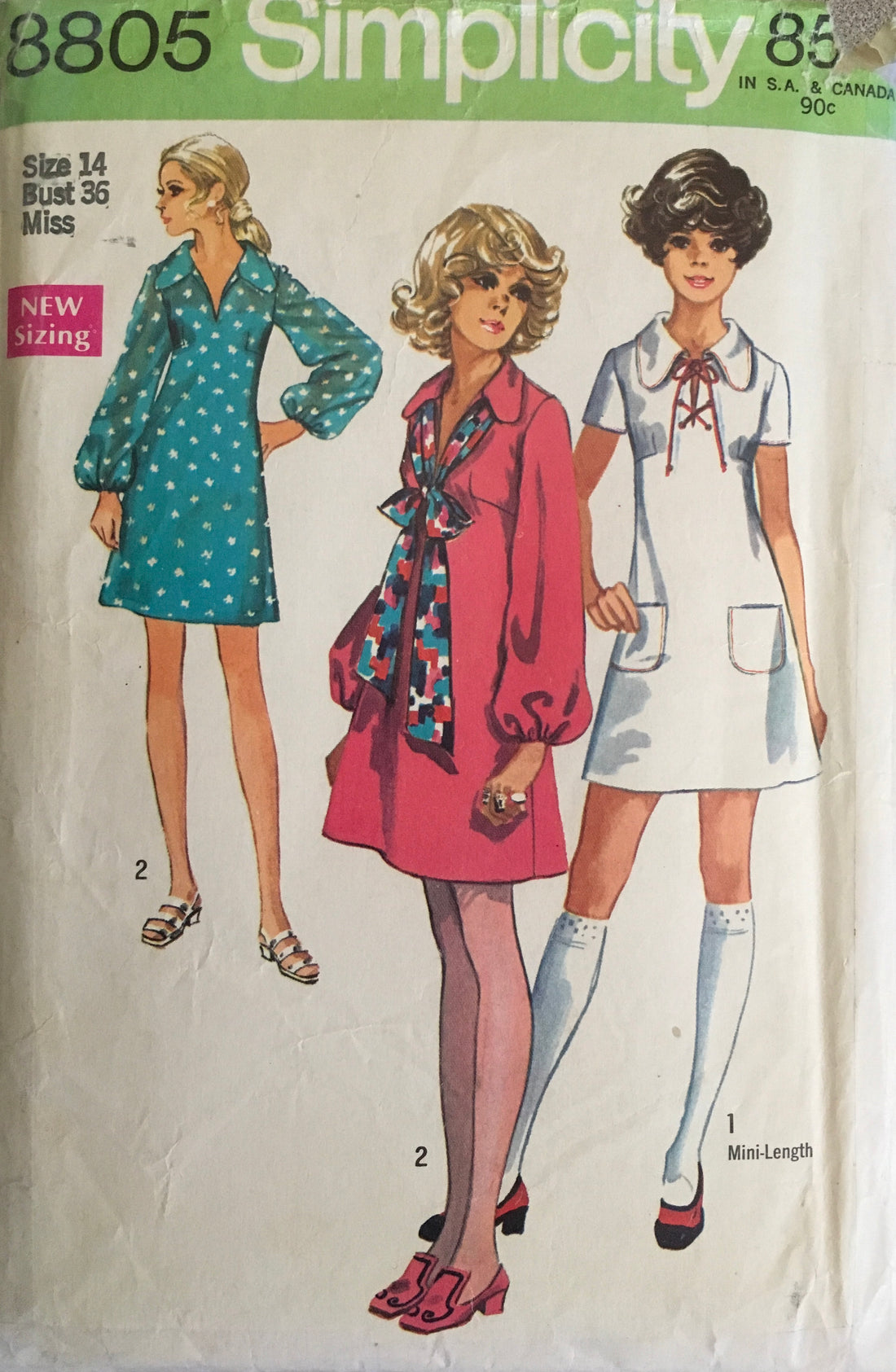 Simplicity 8805 Sewing Pattern (Vintage) CUT