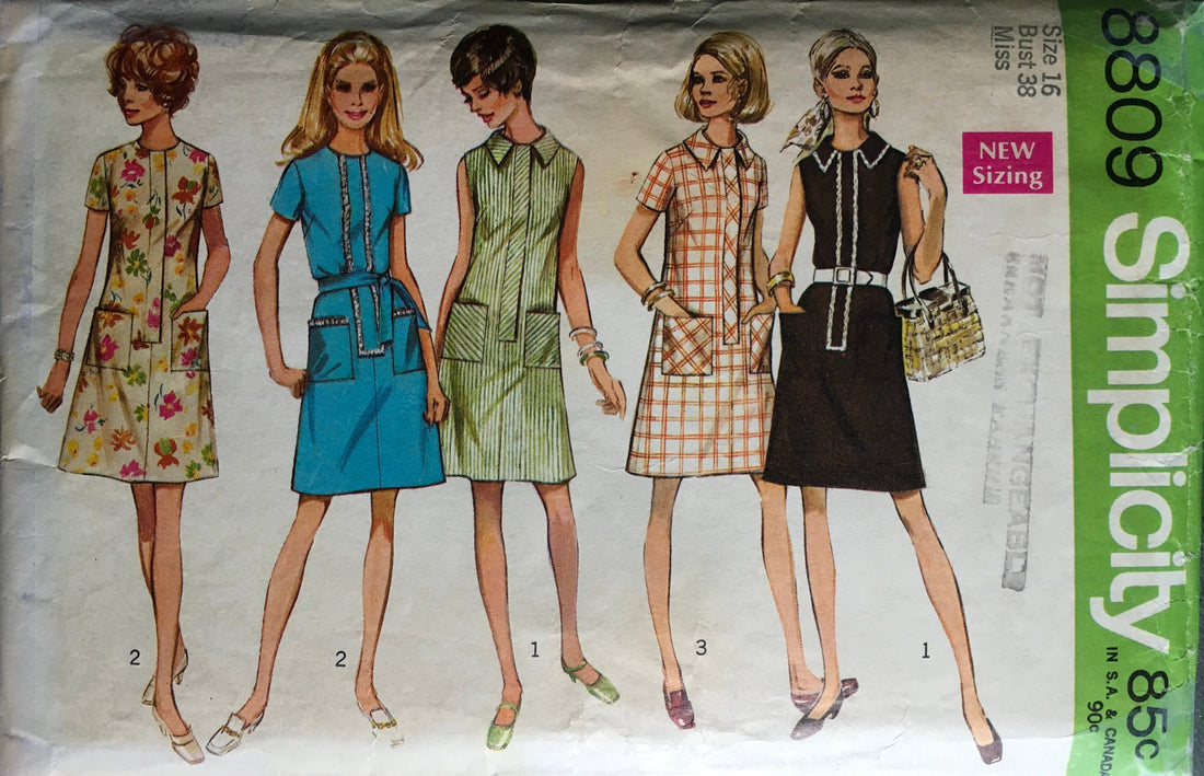 Simplicity 8809 Sewing Pattern (Vintage) CUT