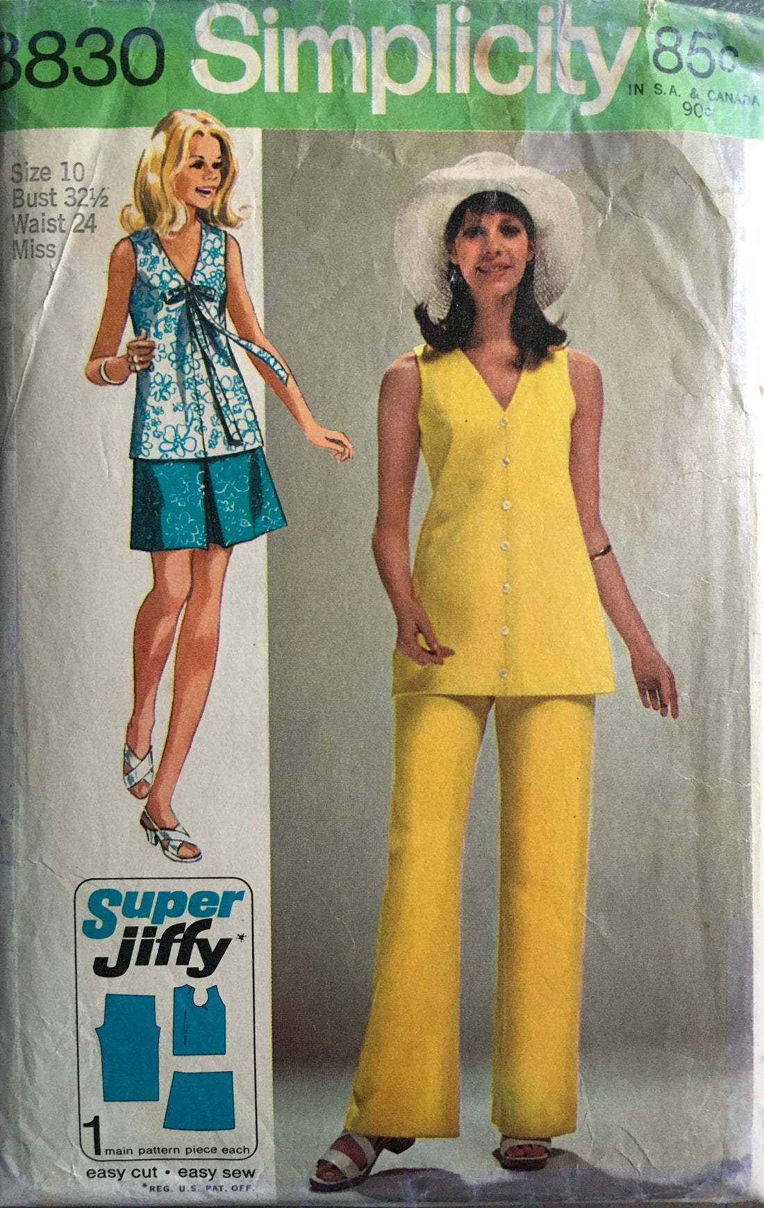 Simplicity 8830 Sewing Pattern (Vintage) CUT