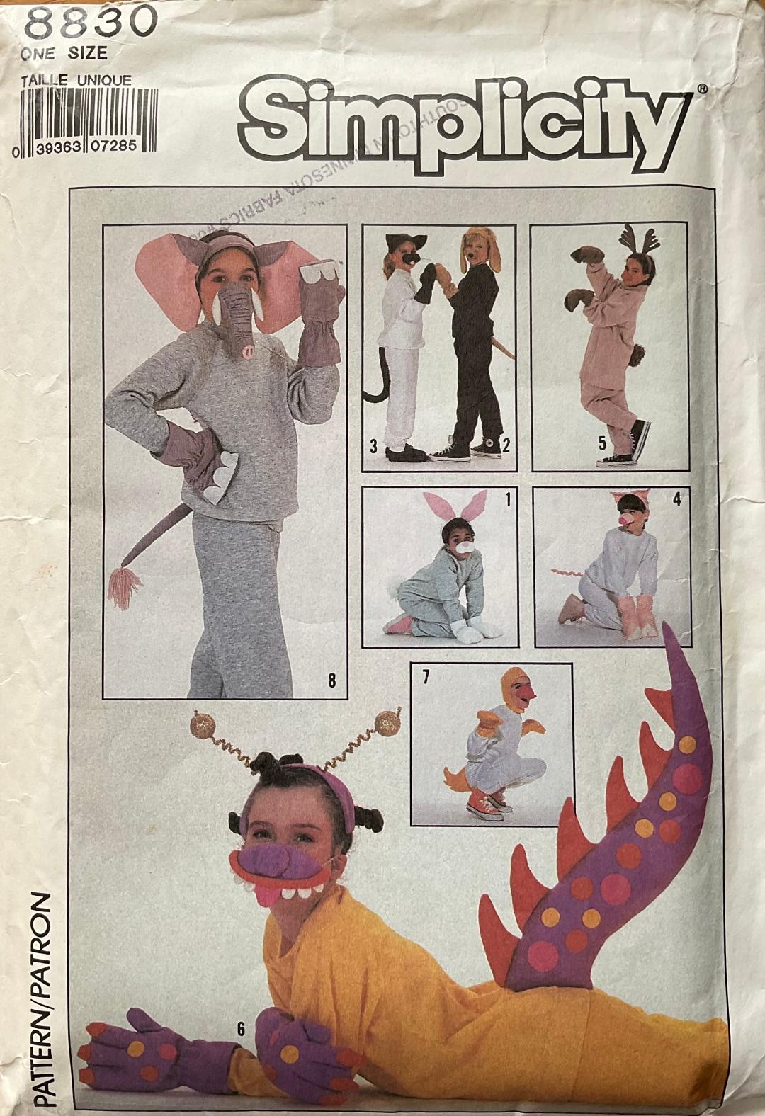 Simplicity 8830 Sewing Pattern (Vintage) CUT