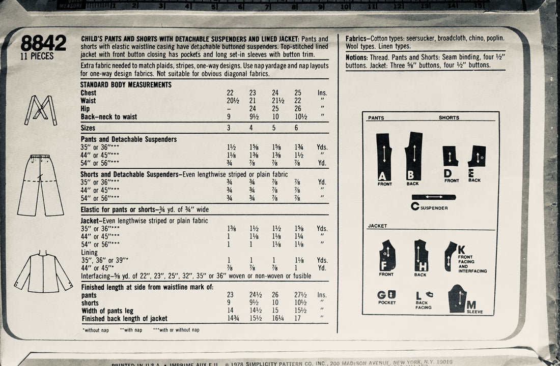 Simplicity 8842 Sewing Pattern (Vintage) CUT