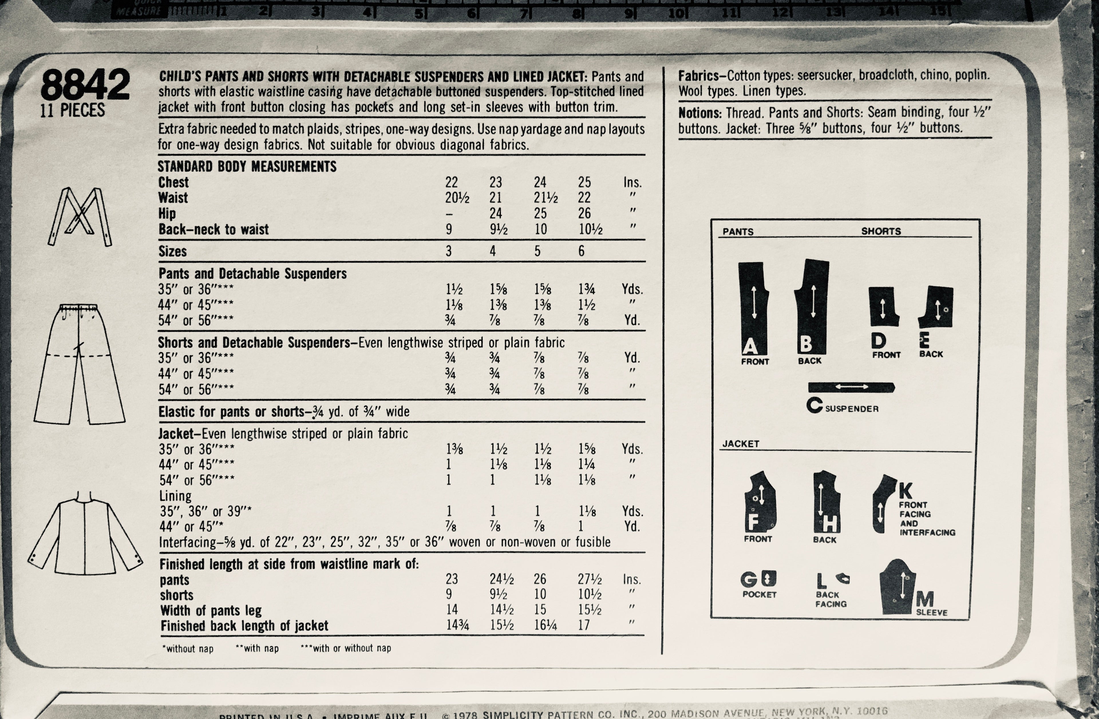 Simplicity 8842 Sewing Pattern (Vintage) CUT