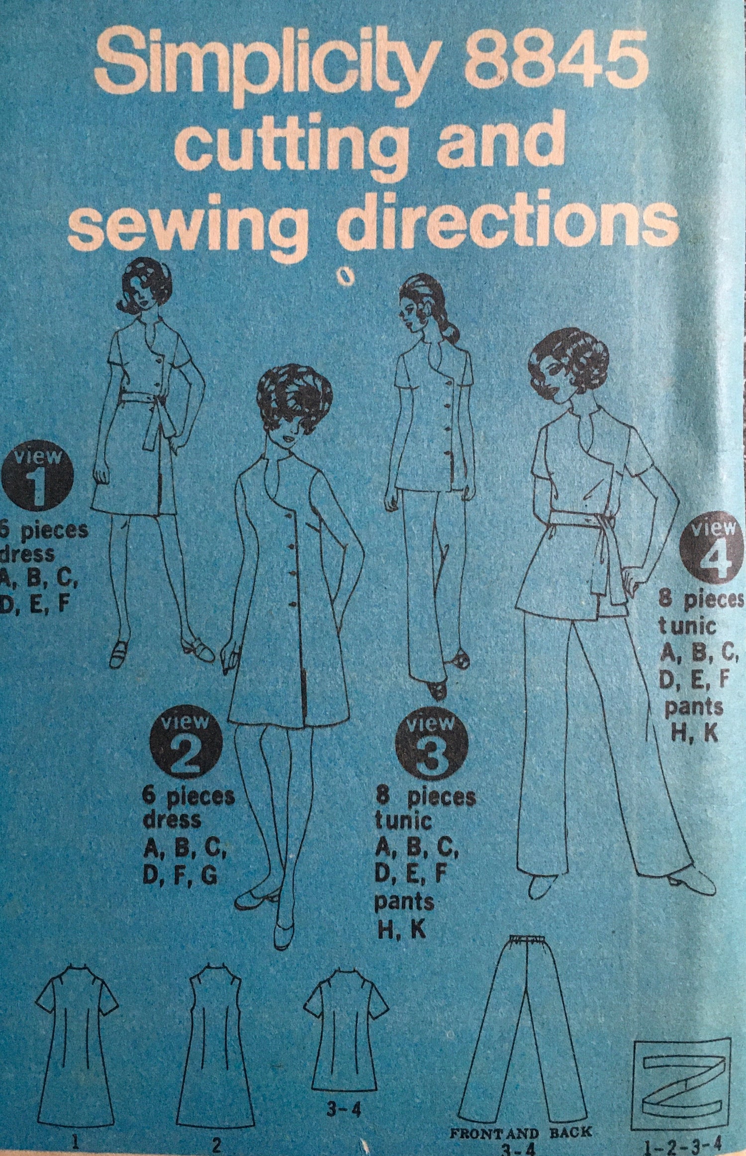 Simplicity 8845 Sewing Pattern (Vintage) UNCUT