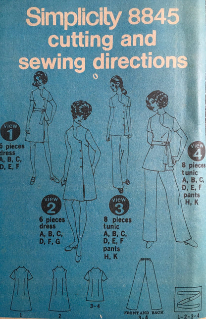 Simplicity 8845 Sewing Pattern (Vintage) UNCUT
