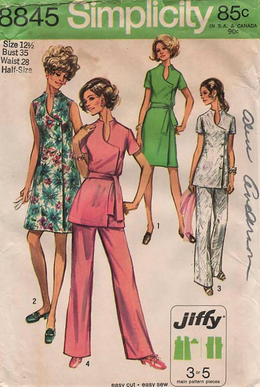 Simplicity 8845 Sewing Pattern (Vintage) UNCUT