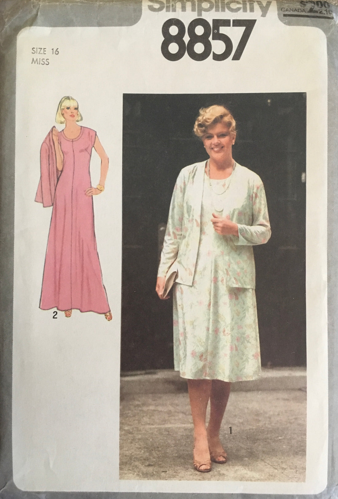 Simplicity 8857 Sewing Pattern (Vintage) UNCUT