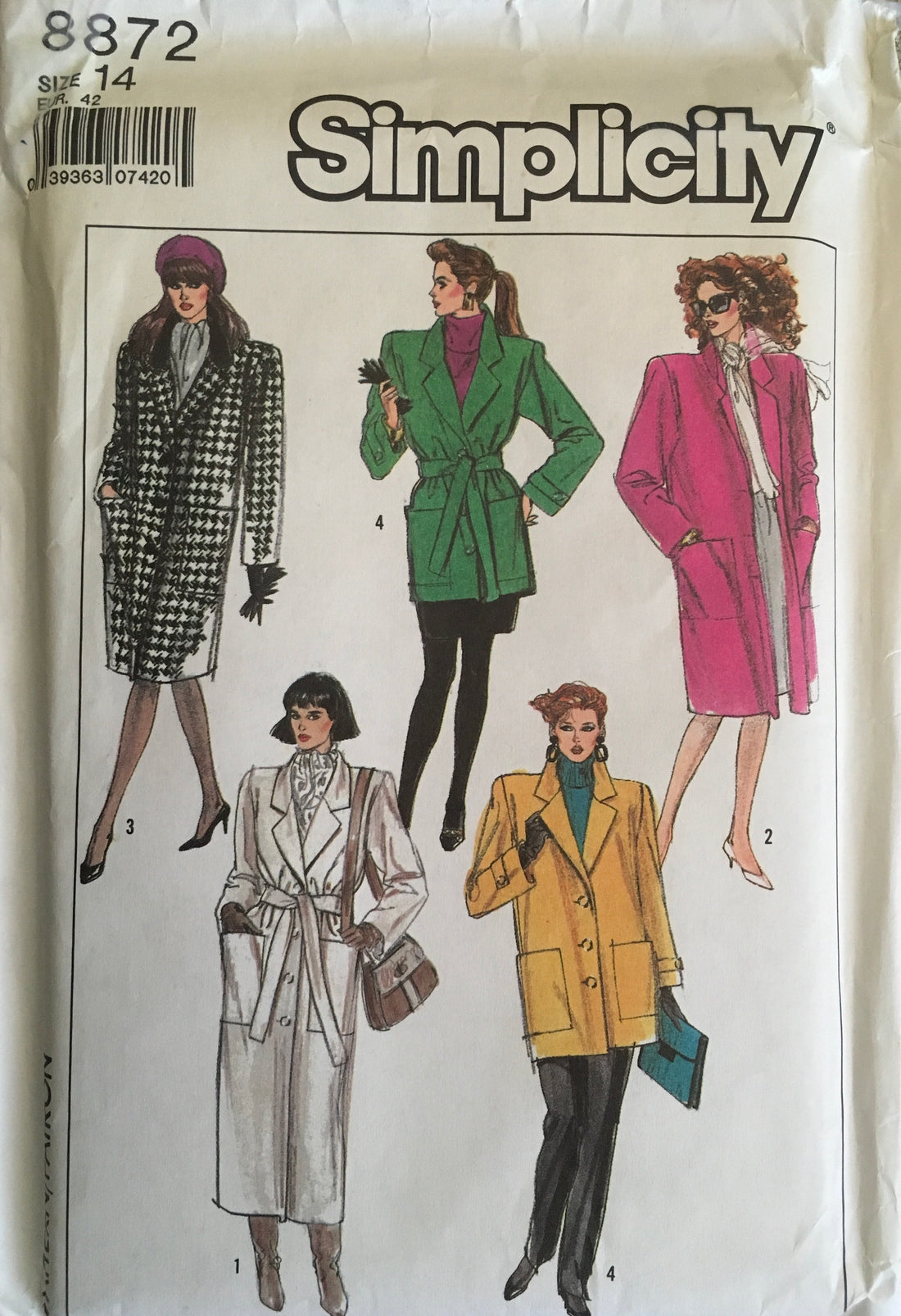 Simplicity 8872 Sewing Pattern (Vintage) UNCUT