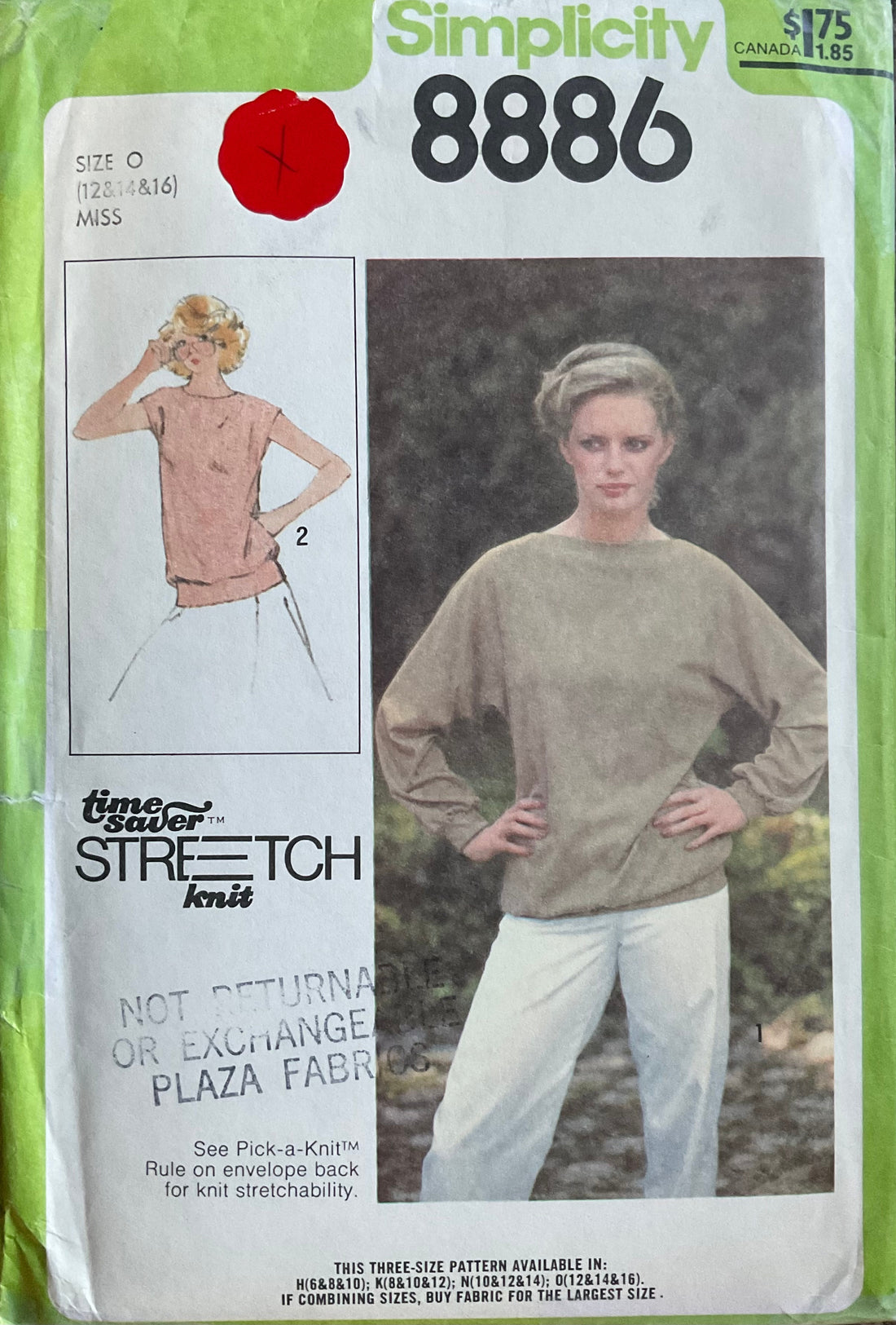 Simplicity 8886 Sewing Pattern (Vintage) UNCUT