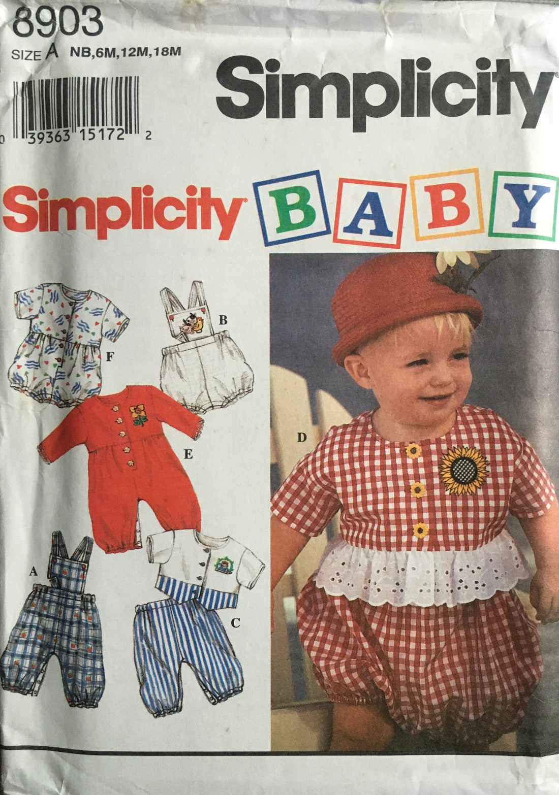 Simplicity 8903 Sewing Pattern (Vintage) UNCUT