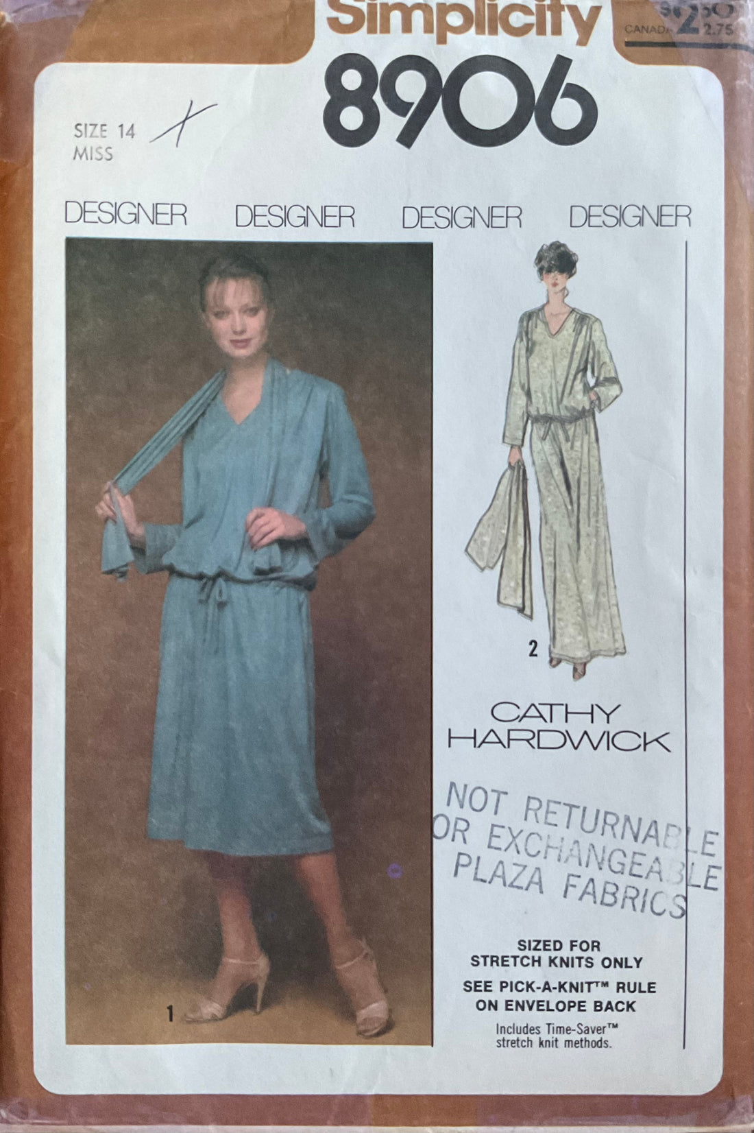 Simplicity 8906 Sewing Pattern (Vintage) UNCUT