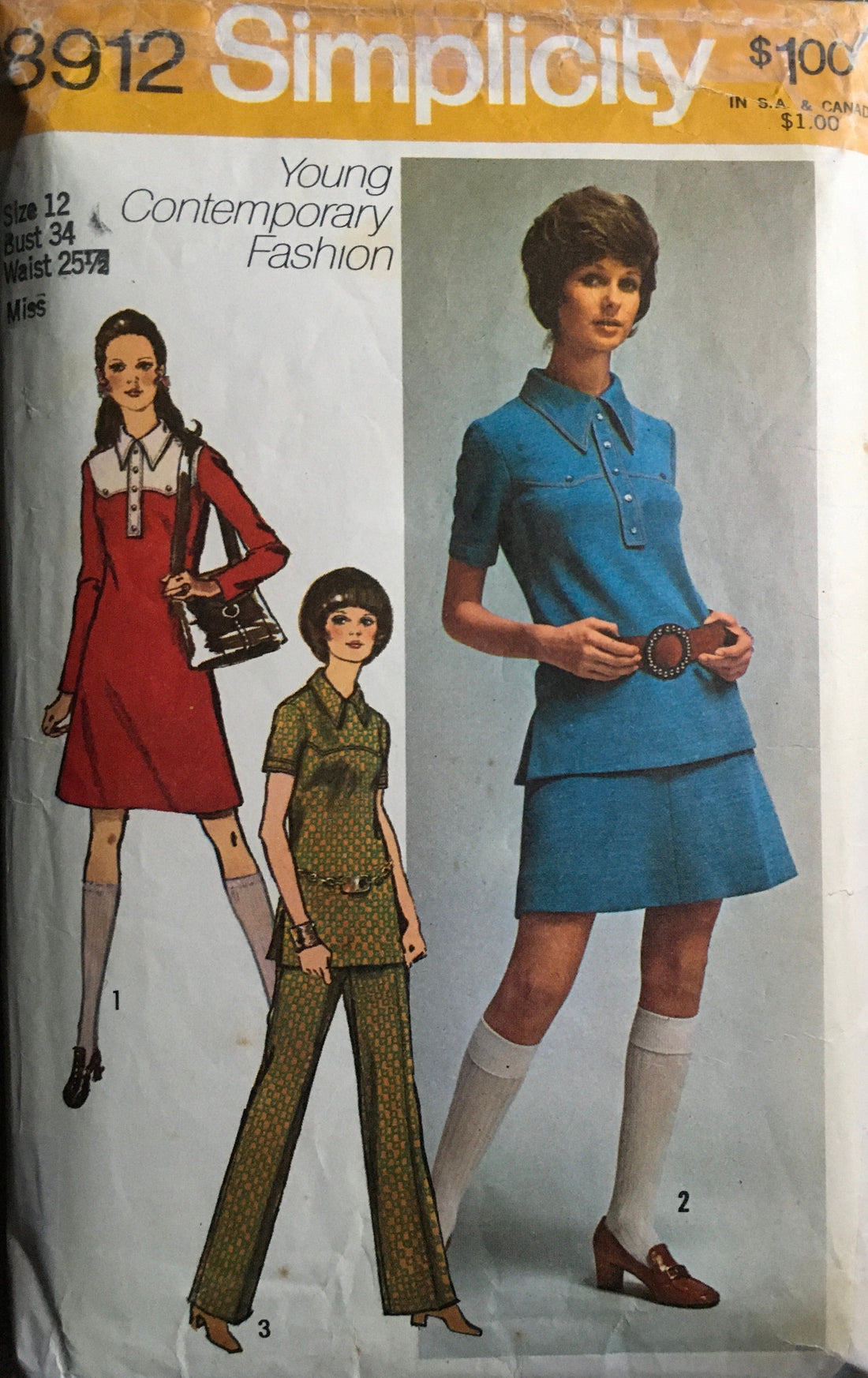 Simplicity 8912 Sewing Pattern (Vintage) CUT