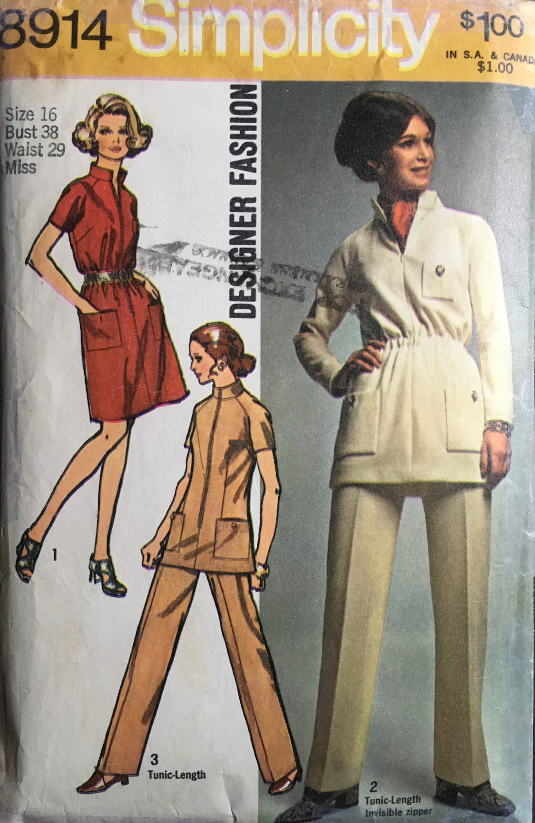 Simplicity 8914 Sewing Pattern (Vintage) CUT