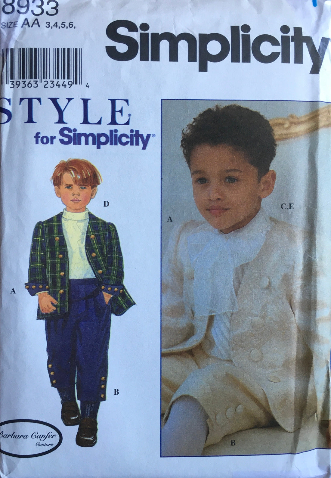 Simplicity 8933 Sewing Pattern (Vintage) UNCUT