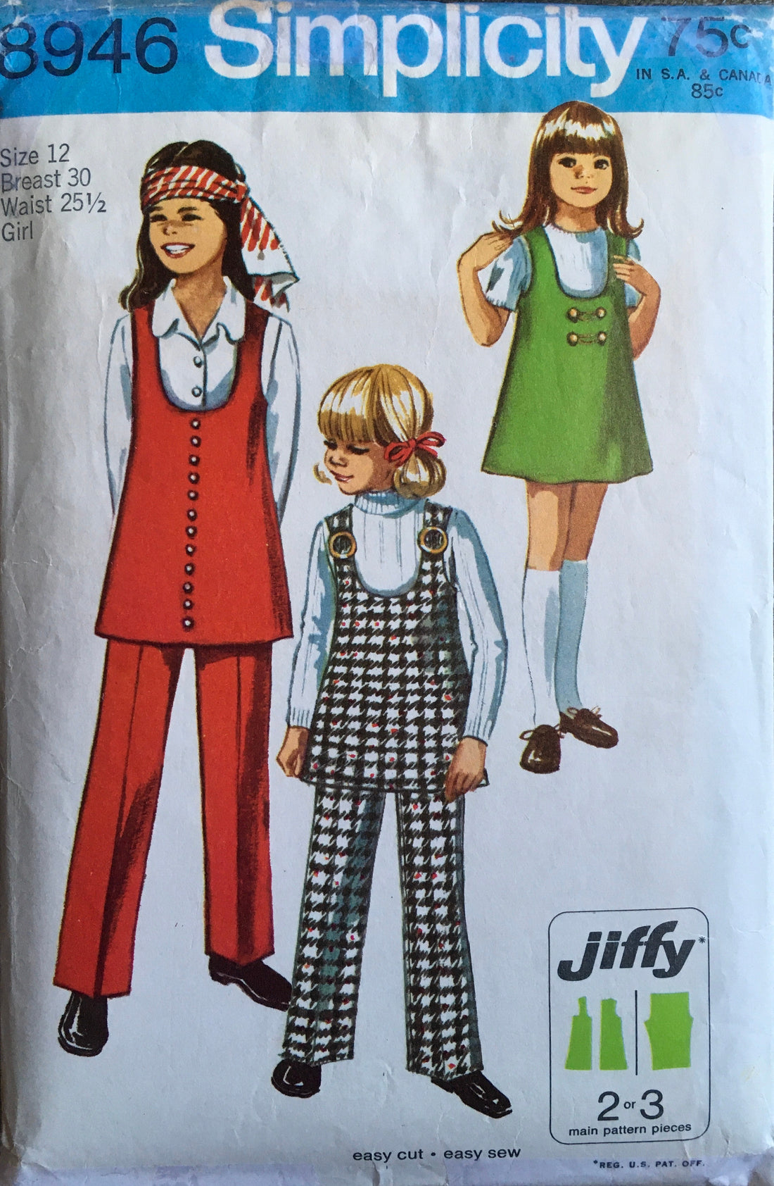 Simplicity 8946 Sewing Pattern (Vintage) CUT