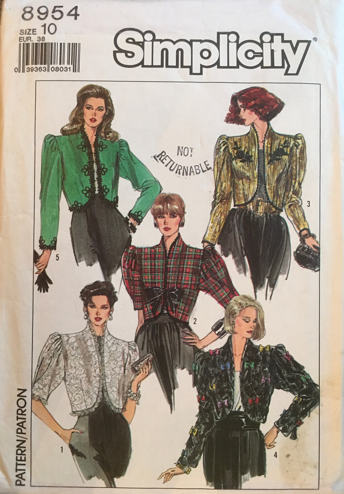 Simplicity 8954 Sewing Pattern (Vintage) CUT