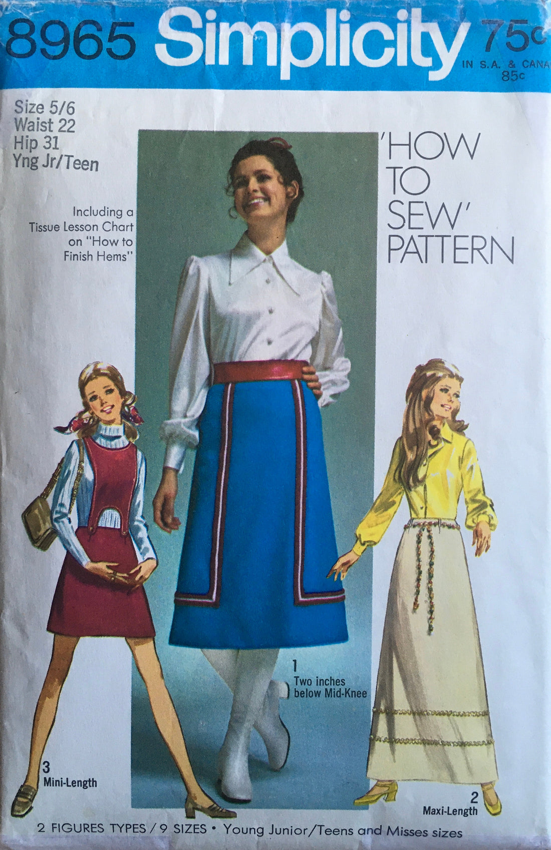 Simplicity 8965 Sewing Pattern (Vintage) CUT
