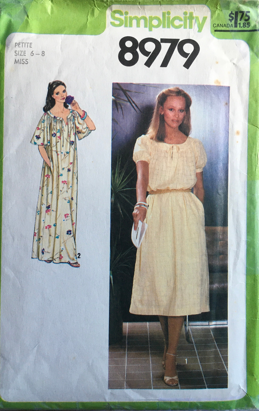 Simplicity 8979 Sewing Pattern (Vintage) CUT
