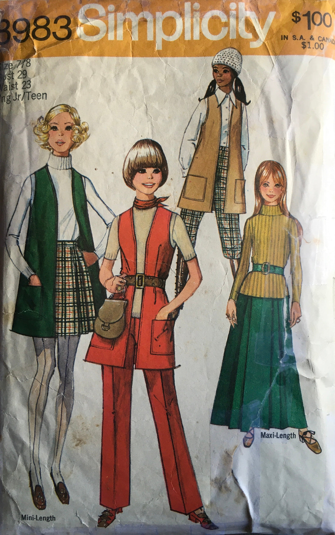 Simplicity 8983 Sewing Pattern (Vintage) CUT