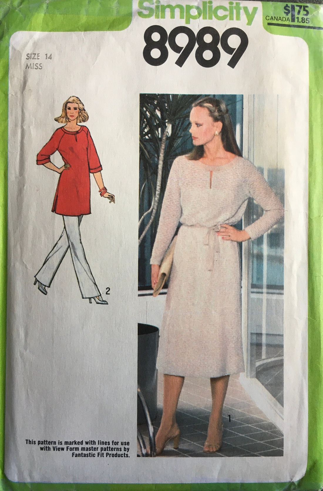 Simplicity 8989 Sewing Pattern (Vintage) CUT