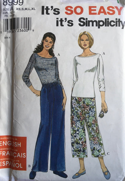 Simplicity 8999 Sewing Pattern (Vintage) UNCUT