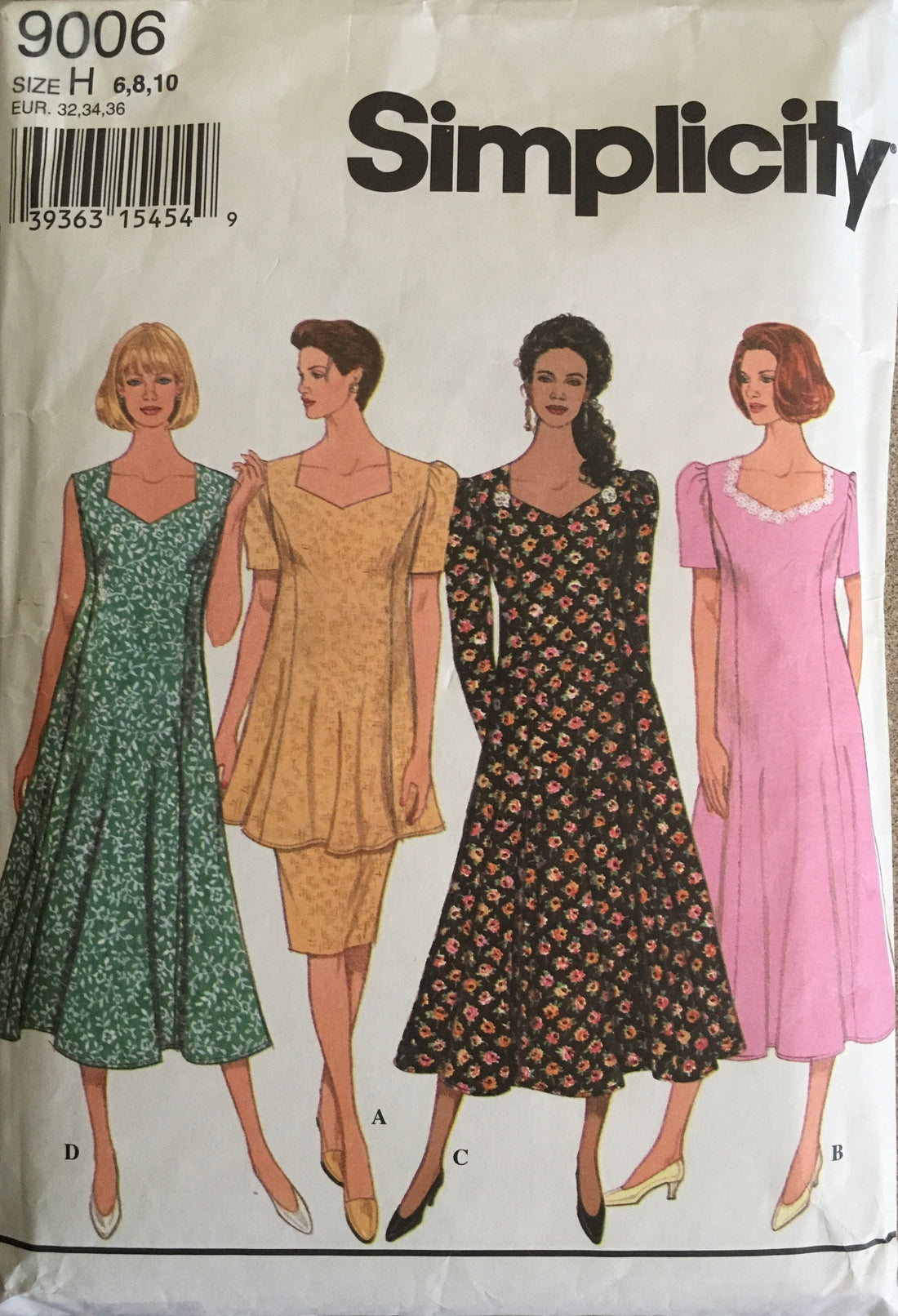 Simplicity 9006 Sewing Pattern (Vintage) UNCUT/CUT