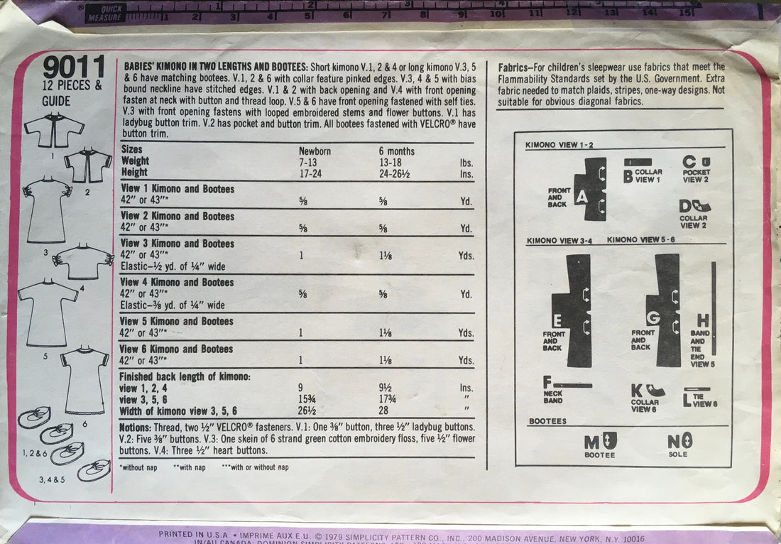 Simplicity 9011 Sewing Pattern (Vintage) UNCUT/CUT