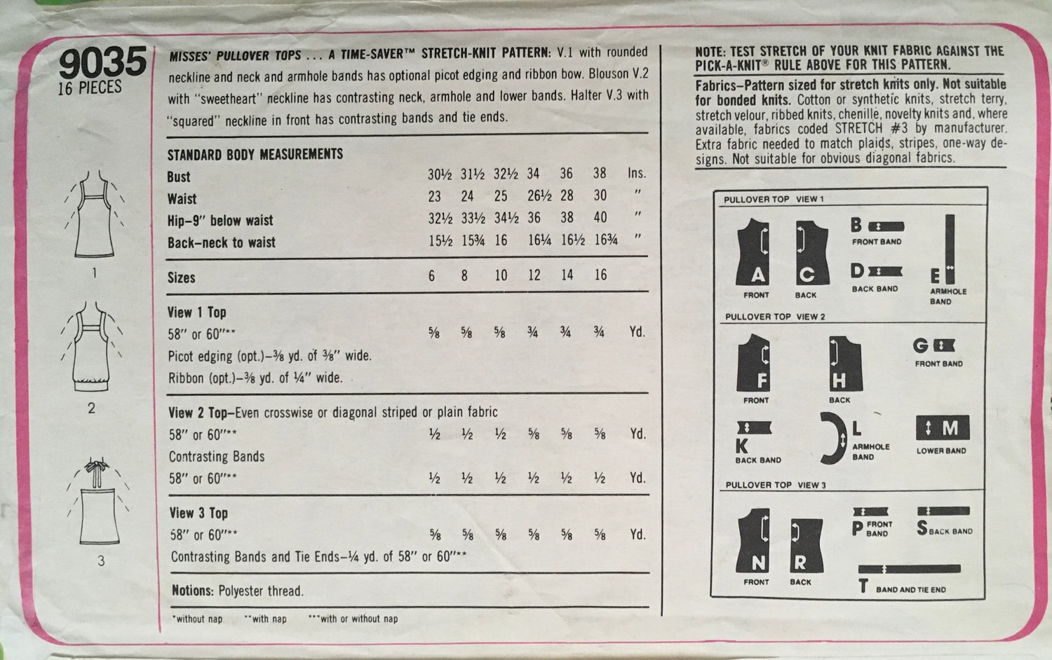 Simplicity 9035 Sewing Pattern (Vintage) CUT