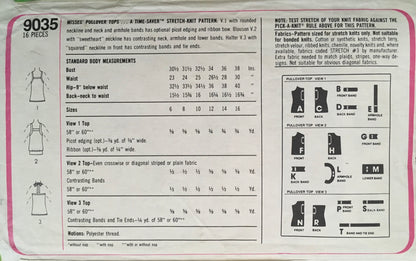 Simplicity 9035 Sewing Pattern (Vintage) CUT