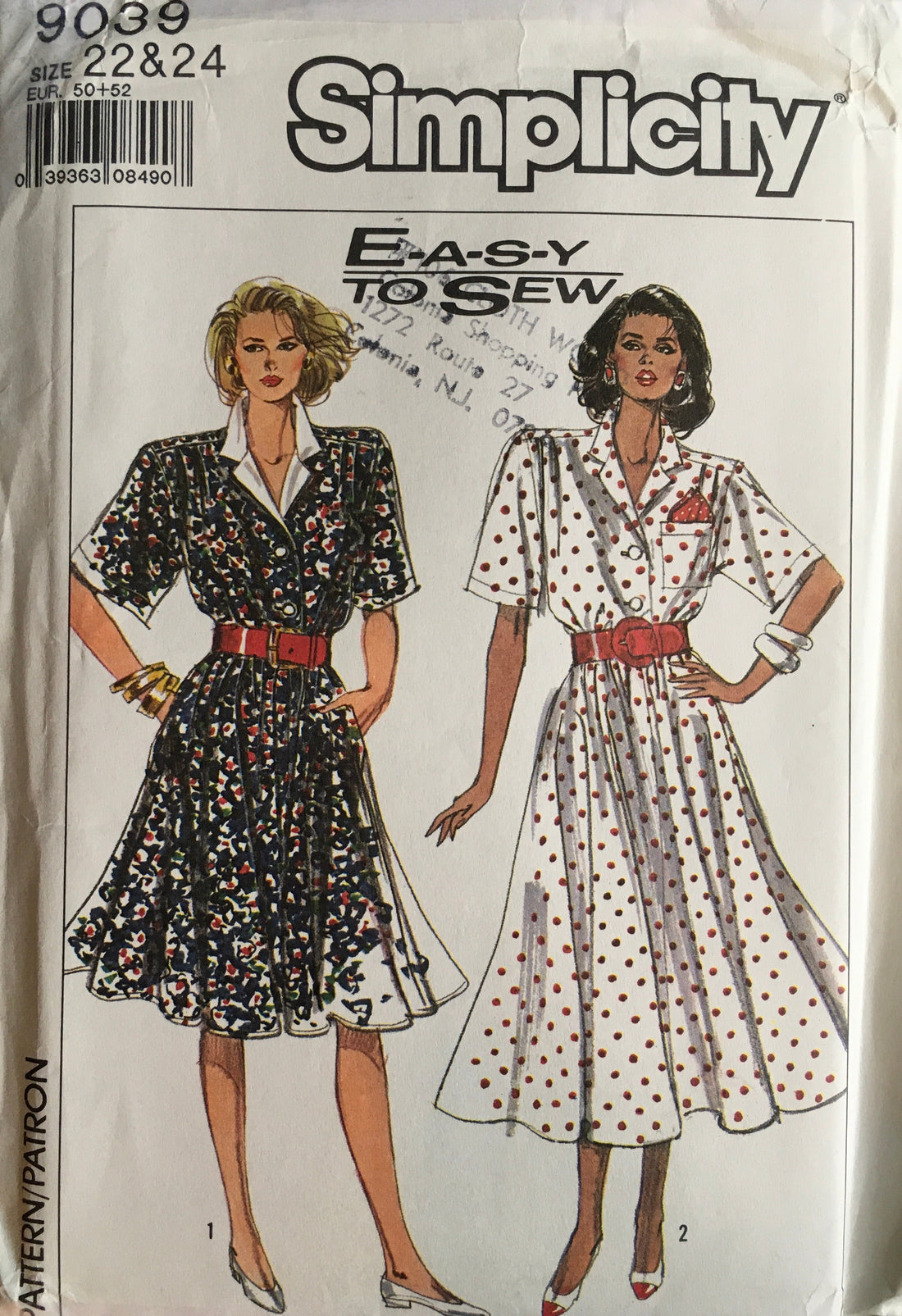 Simplicity 9039 Sewing Pattern (Vintage) UNCUT
