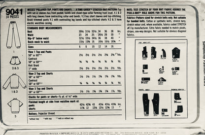 Simplicity 9041 Sewing Pattern (Vintage) UNCUT/CUT