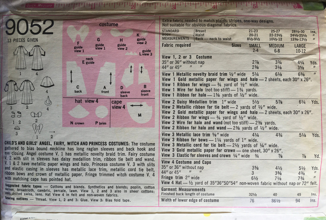 Simplicity 9052 Sewing Pattern (Vintage) CUT