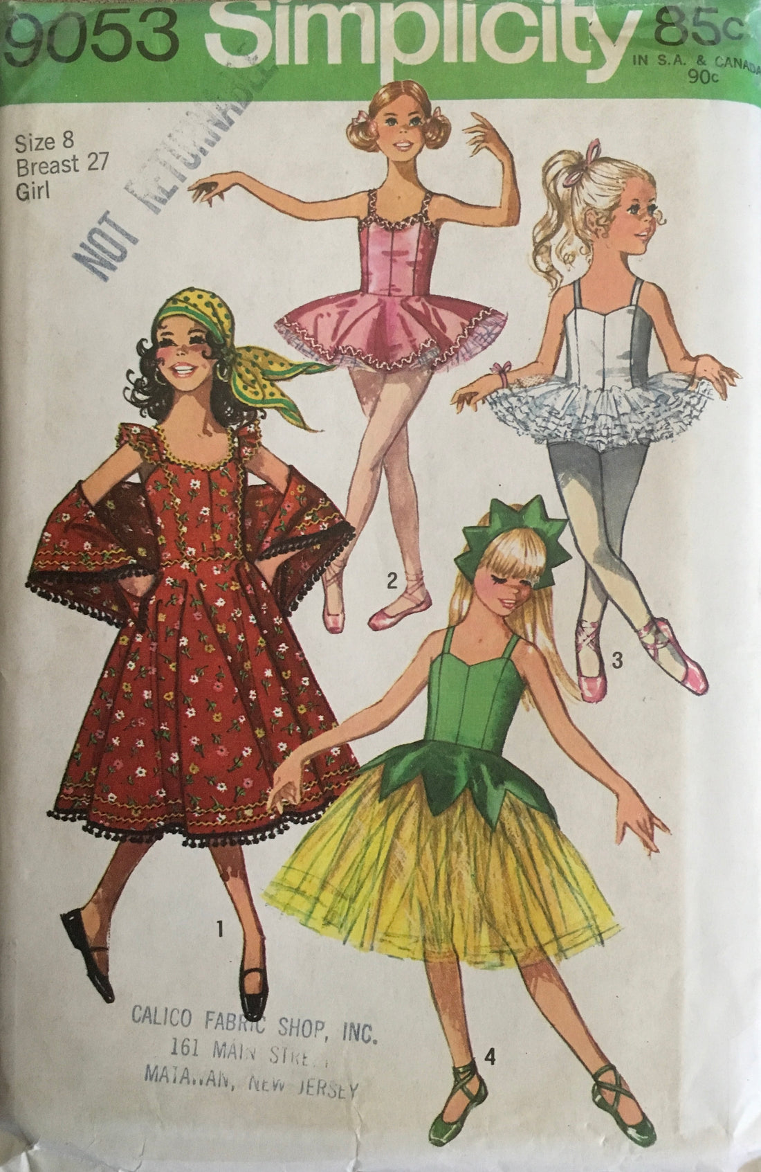 Simplicity 9053 Sewing Pattern (Vintage) UNCUT