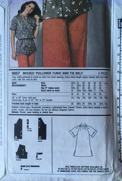 Simplicity 9057 Sewing Pattern (Vintage) UNCUT/CUT