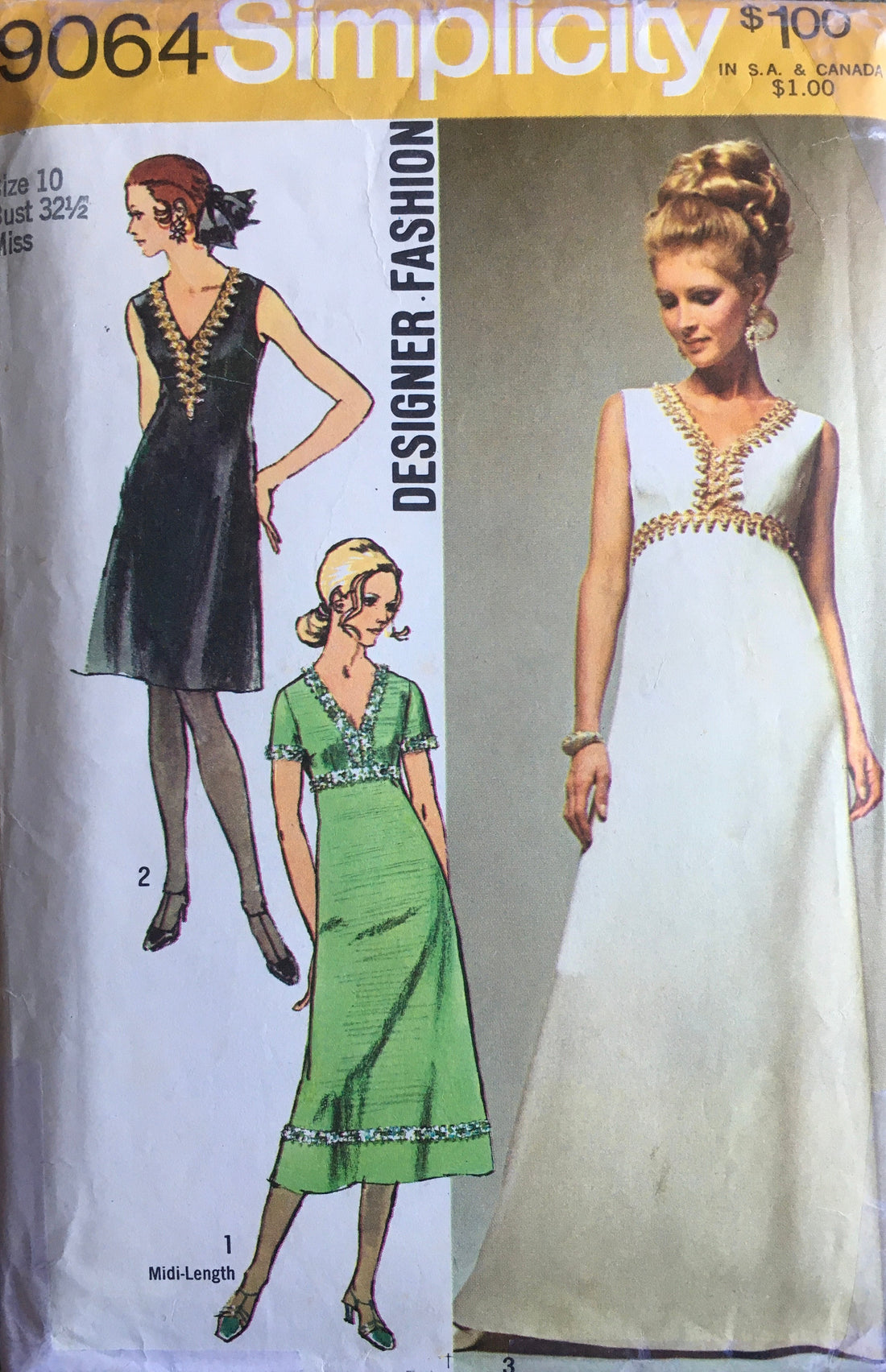 Simplicity 9064 Sewing Pattern (Vintage) CUT