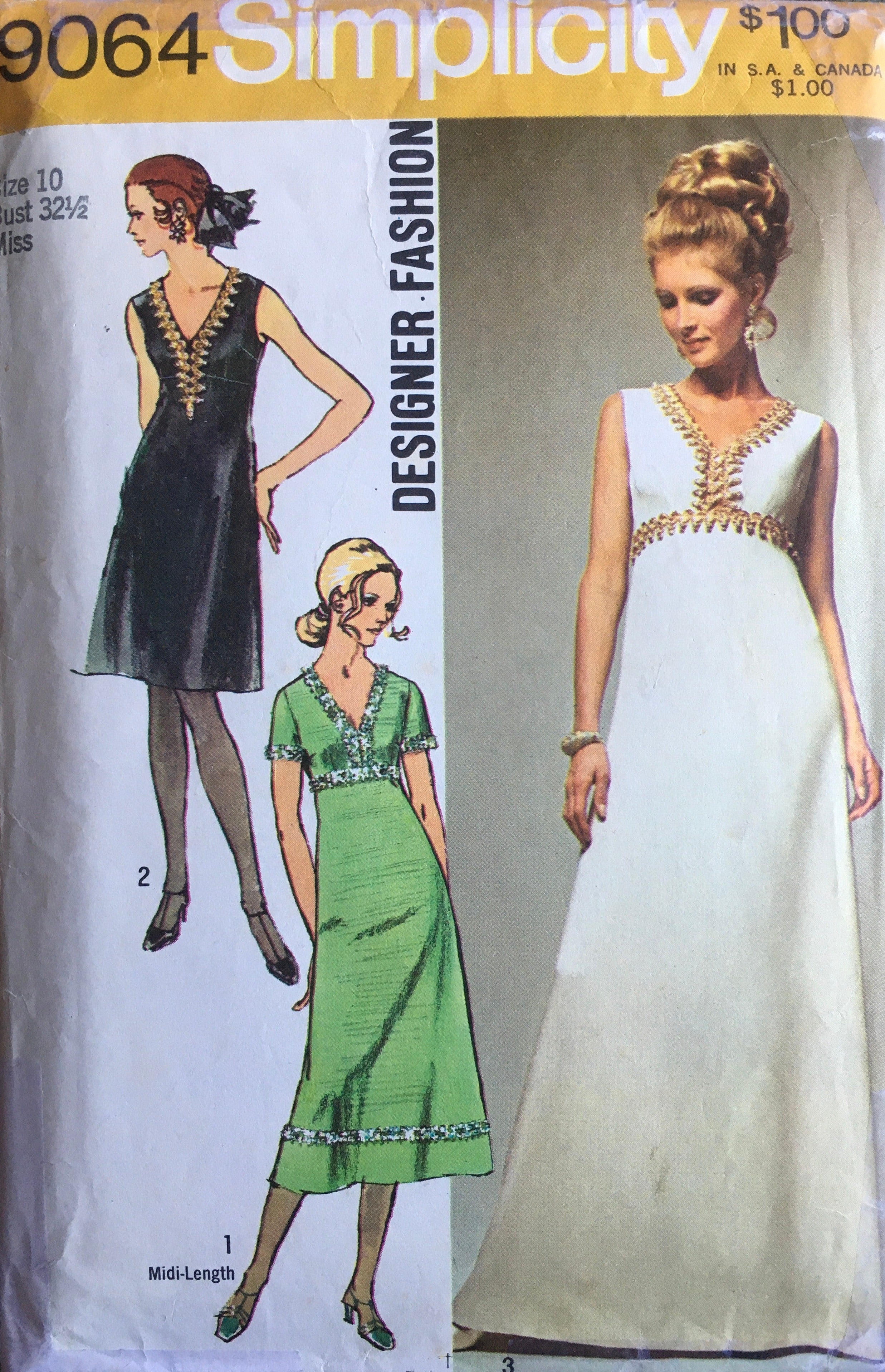 Simplicity 9064 Sewing Pattern (Vintage) CUT