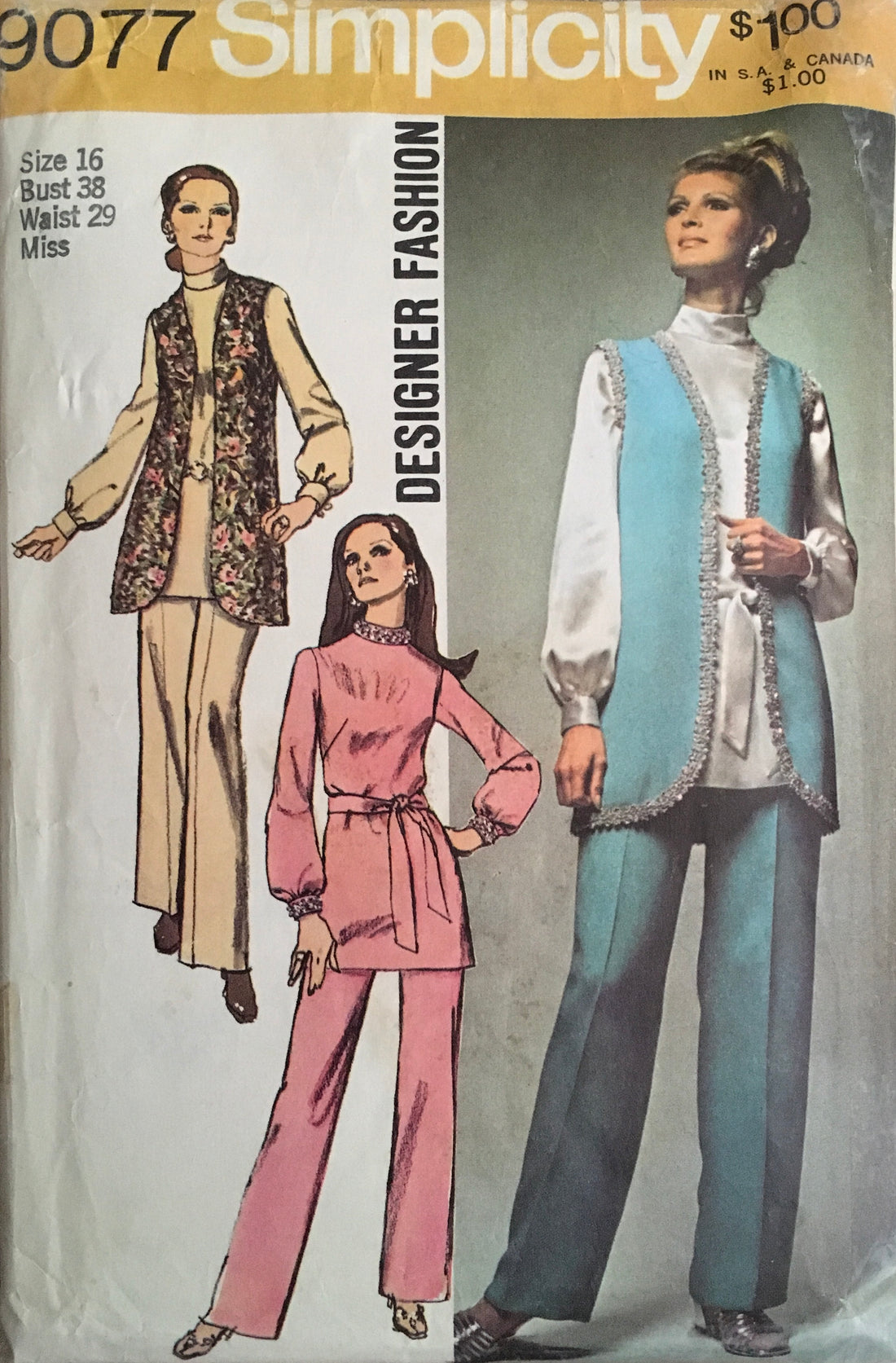 Simplicity 9077 Sewing Pattern (Vintage) CUT