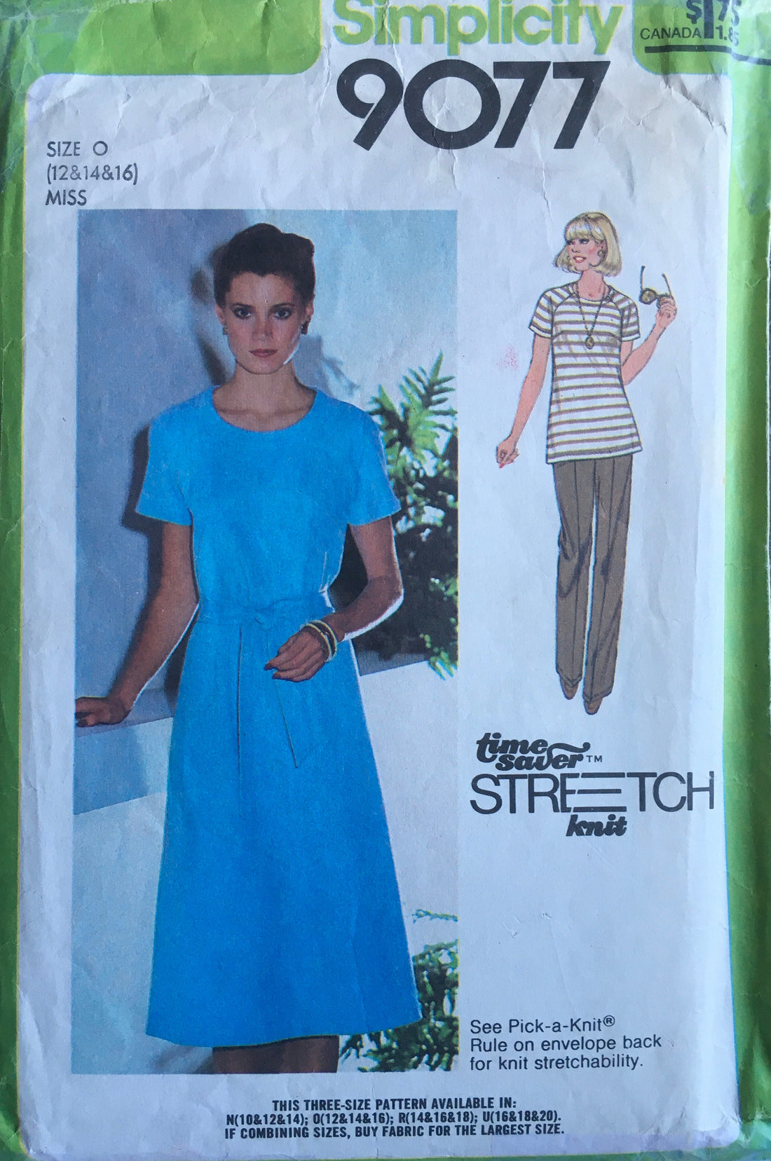 Simplicity 9077 Sewing Pattern (Vintage) CUT