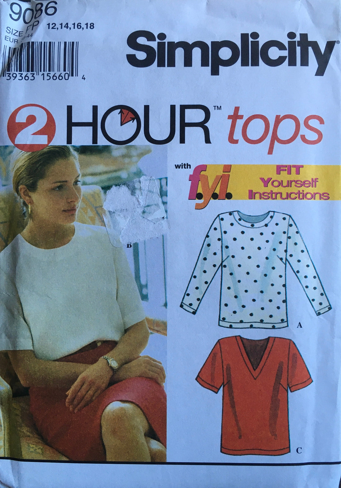 Simplicity 9086 Sewing Pattern (Vintage) UNCUT