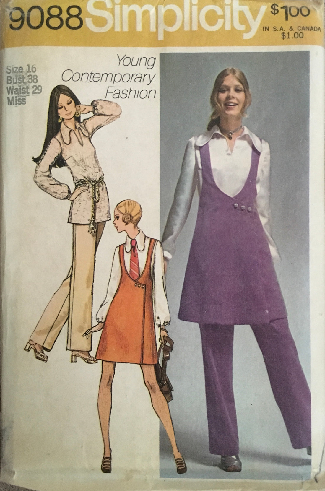 Simplicity 9088 Sewing Pattern (Vintage) UNCUT/CUT
