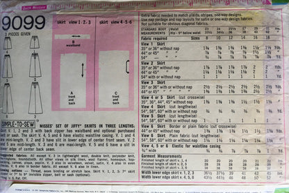 Simplicity 9099 Sewing Pattern (Vintage) CUT