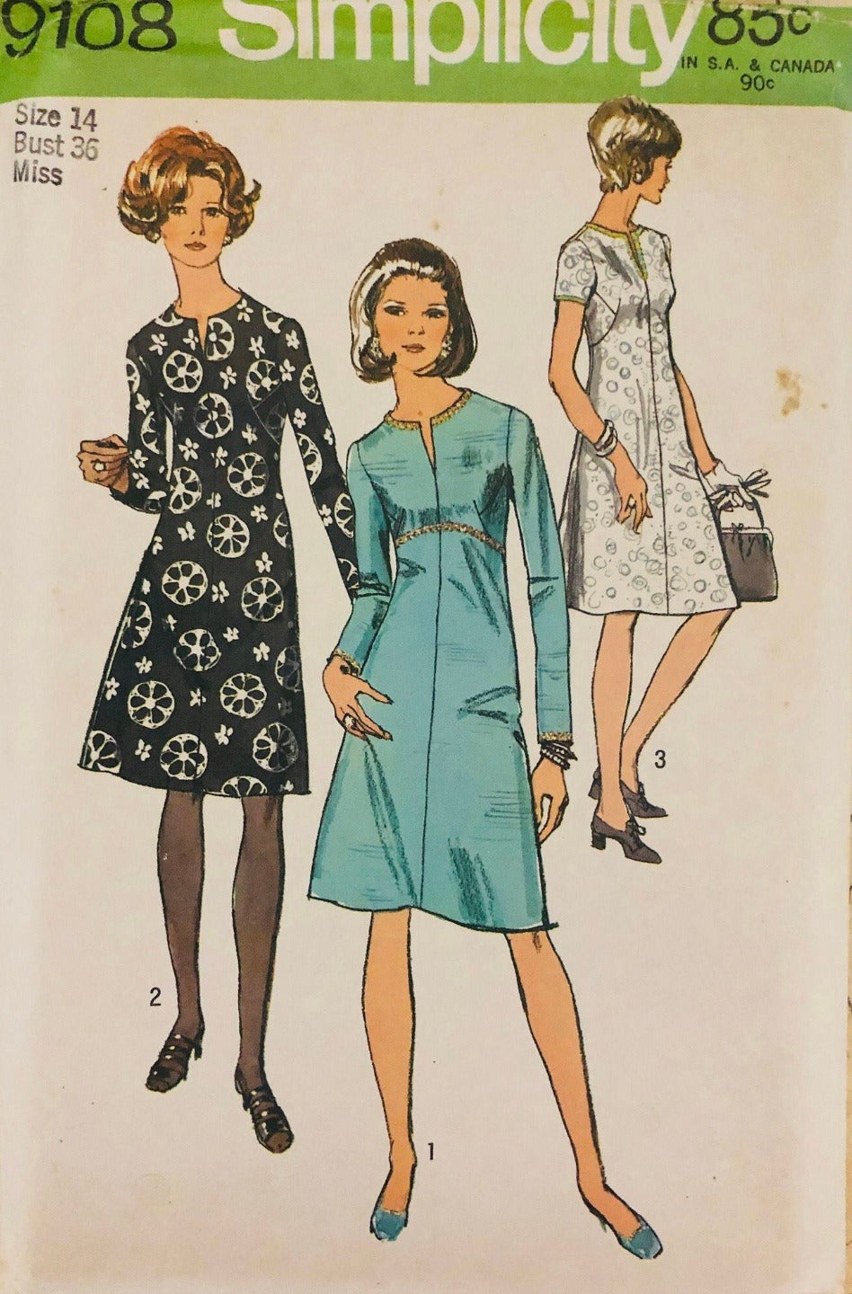 Simplicity 9108 Sewing Pattern (Vintage) CUT