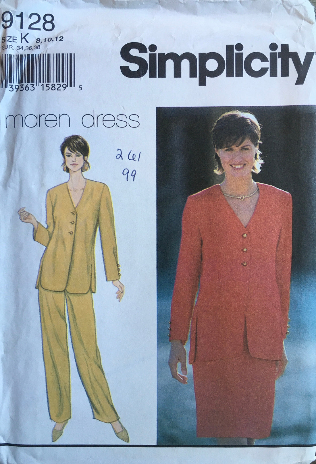 Simplicity 9128 Sewing Pattern (Vintage) UNCUT