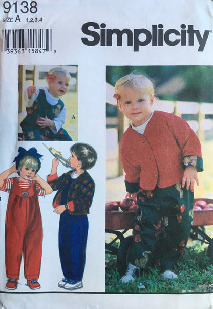 Simplicity 9138 Sewing Pattern (Vintage) UNCUT